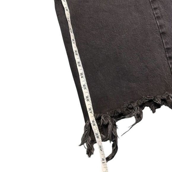 We The Free Wide Leg Black Distressed Jeans Size 26 - Picture 10 of 12